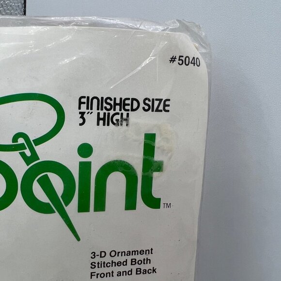 Vintage JIffy Needlepoint "Christmas Sleigh" #5040 Sunset Designs Candy Containe - Picture 2 of 6